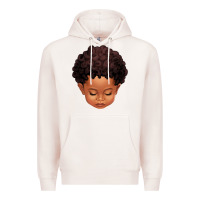 Pale Pink cute afro boy Premium Hoodie - texasbilliewilder