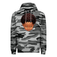 Slate Camo cute afro boy Premium Hoodie - texasbilliewilder