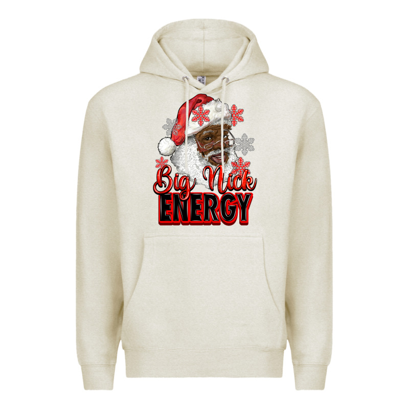 Big Nick Energy Afro Santa Premium Hoodie by RanaPortraitStore | Teevron