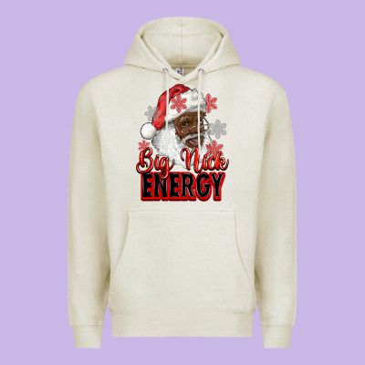Premium Hoodie big nick energy afro santa