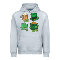 Heather Grey pot of gold Urban Hoodie - MaliasSmallBusiness