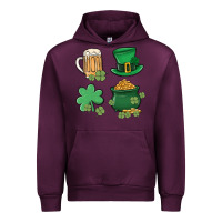 Mauve Wine pot of gold Urban Hoodie - MaliasSmallBusiness