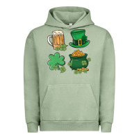 Pigment Oil Green pot of gold Urban Hoodie - MaliasSmallBusiness