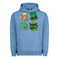 Pigment Pebble Blue pot of gold Urban Hoodie - MaliasSmallBusiness