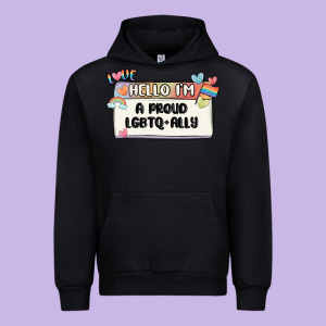 Proud Ally Urban Hoodie Designed By Maliassmallbusiness