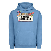 Pigment Pebble Blue proud ally Urban Hoodie - MaliasSmallBusiness