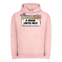 Pigment Salmon proud ally Urban Hoodie - MaliasSmallBusiness