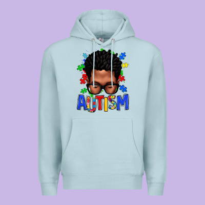 Premium Hoodie autism afro man