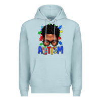 Blue Mist autism afro man Premium Hoodie - texasbilliewilder