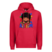 Cardinal autism afro man Premium Hoodie - texasbilliewilder