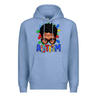 Colony Blue autism afro man Premium Hoodie - texasbilliewilder