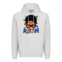 Dove Grey autism afro man Premium Hoodie - texasbilliewilder