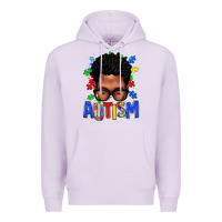 Lilac autism afro man Premium Hoodie - texasbilliewilder