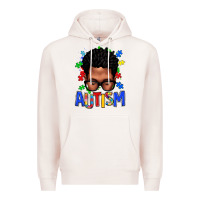 Pale Pink autism afro man Premium Hoodie - texasbilliewilder