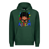 Sports Green autism afro man Premium Hoodie - texasbilliewilder