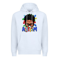 White autism afro man Premium Hoodie - texasbilliewilder
