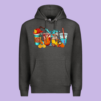 Firefighter Coffee Cups Premium Hoodie Designed By Adodesignshop