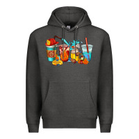 Charcoal Heather firefighter coffee cups Premium Hoodie - AdoDesignShop