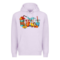 Lilac firefighter coffee cups Premium Hoodie - AdoDesignShop