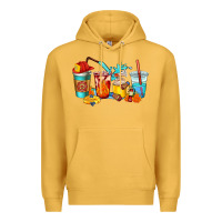 Mustard firefighter coffee cups Premium Hoodie - AdoDesignShop