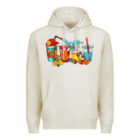 Oatmeal Heather firefighter coffee cups Premium Hoodie - AdoDesignShop