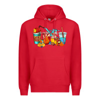 Red firefighter coffee cups Premium Hoodie - AdoDesignShop