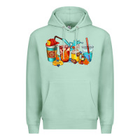 Seafoam firefighter coffee cups Premium Hoodie - AdoDesignShop