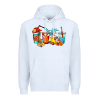 White firefighter coffee cups Premium Hoodie - AdoDesignShop