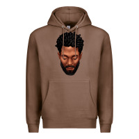 Chestnut bearded black man portrait Premium Hoodie - texasbilliewilder
