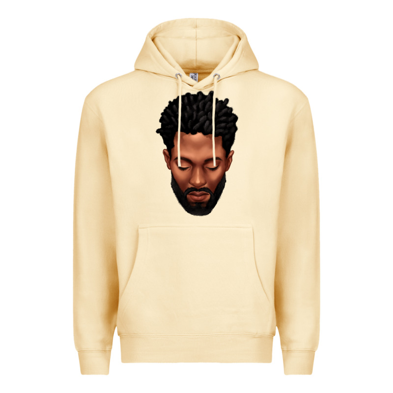 Bearded Black Man Portrait Premium Hoodie by texasbilliewilder | Teevron