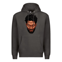 Smoke bearded black man portrait Premium Hoodie - texasbilliewilder