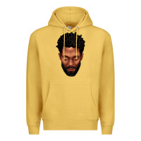 Antique Gold bearded black man portrait Premium Hoodie - texasbilliewilder