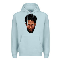 Blue Mist bearded black man portrait Premium Hoodie - texasbilliewilder