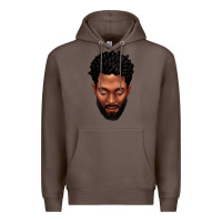 Coffee bearded black man portrait Premium Hoodie - texasbilliewilder