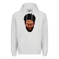 Dove Grey bearded black man portrait Premium Hoodie - texasbilliewilder