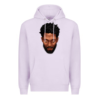 Lilac bearded black man portrait Premium Hoodie - texasbilliewilder