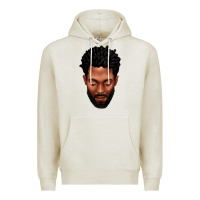 Oatmeal Heather bearded black man portrait Premium Hoodie - texasbilliewilder