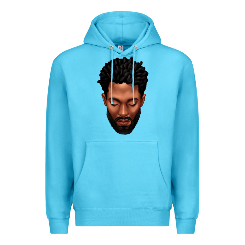 Bearded Black Man Portrait Premium Hoodie by texasbilliewilder | Teevron