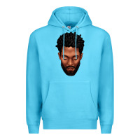 Ocean Blue bearded black man portrait Premium Hoodie - texasbilliewilder