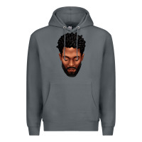 Rock bearded black man portrait Premium Hoodie - texasbilliewilder