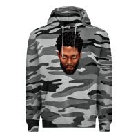 Slate Camo bearded black man portrait Premium Hoodie - texasbilliewilder