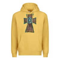 Antique Gold Wood Turquoise Gemstone Cross Premium Hoodie - RanaPortraitStore