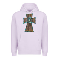 Lilac Wood Turquoise Gemstone Cross Premium Hoodie - RanaPortraitStore