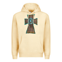 Pina Colada Wood Turquoise Gemstone Cross Premium Hoodie - RanaPortraitStore