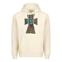 Sandshell Wood Turquoise Gemstone Cross Premium Hoodie - RanaPortraitStore