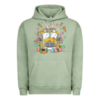 Pigment Oil Green easter school bus Urban Hoodie - MaliasSmallBusiness