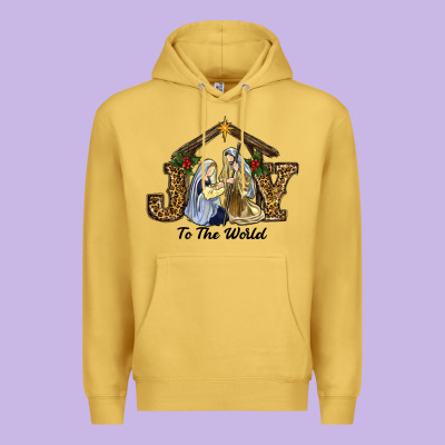 Premium Hoodie Joy To The World Baby Jesus Christmas