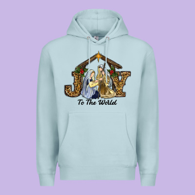 Premium Hoodie Joy To The World Baby Jesus Christmas