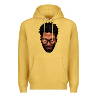 Antique Gold bearded black man portrait Premium Hoodie - texasbilliewilder