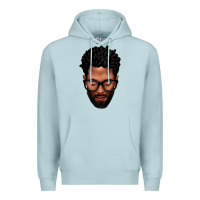 Blue Mist bearded black man portrait Premium Hoodie - texasbilliewilder